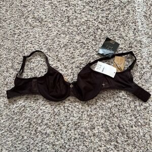 CHANTELLE  New Bra Sz 30DD Brown Slimming Effect Underwire No Padded Soft Cups